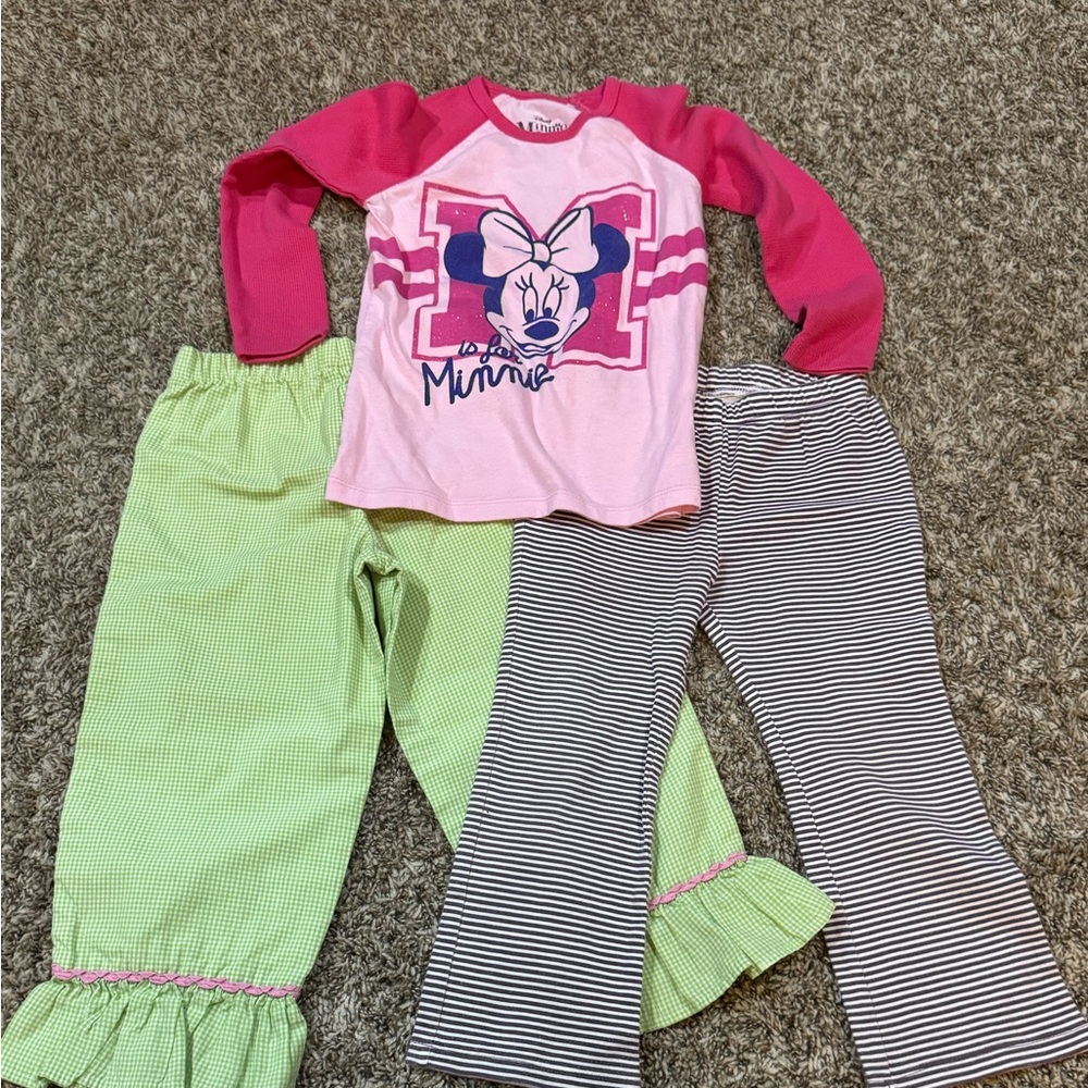 Tea Collection & Kelly’s Kids pants, Disney Minnie Mouse long sleeve t bonus